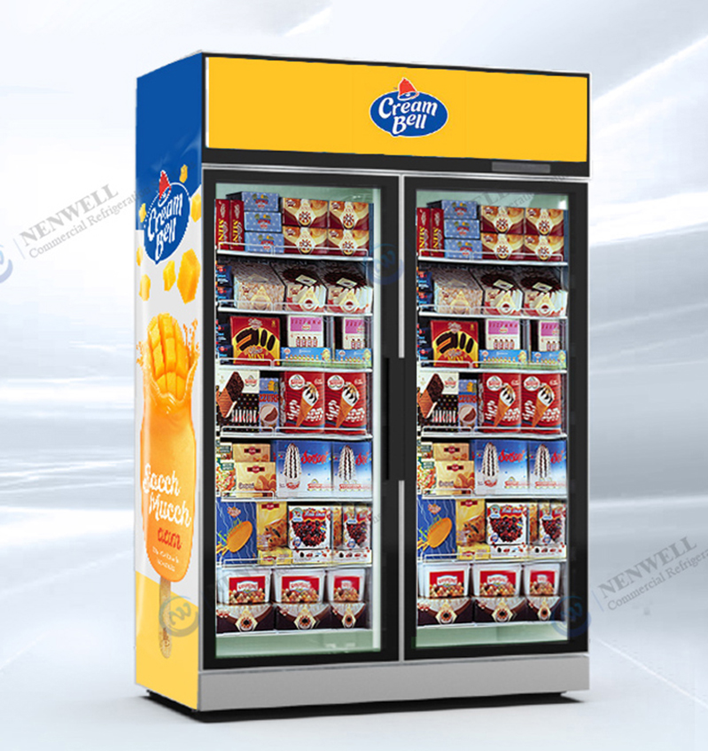glass door commercial freezer